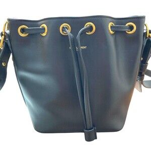 Saint Laurent Paris Emmanuel Bucket Bag Shoulder Black